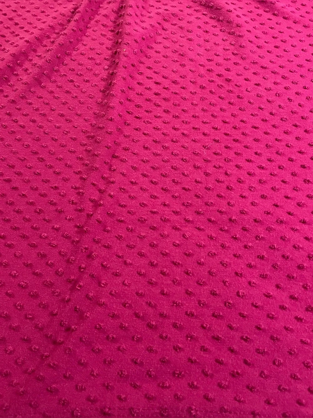 J. Crew Raspberry Bubble Textured 3/4 Sleeve Blouse size XL